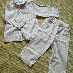 Petite Plume Kid's Pink Gingham Pajama Set 2T